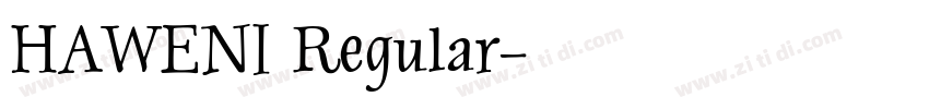 HAWENI Regular字体转换